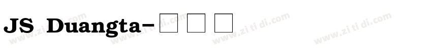 JS Duangta字体转换